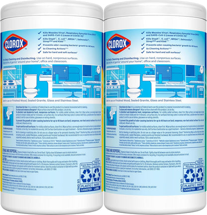 Disinfecting Wipes Value Pack, Bleach Free Cleaning Wipes, 75 Count Each, Pack of 2, Packaging May Vary